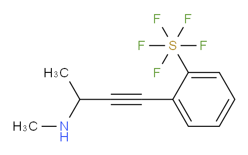 2-(3-(methylamino)but-1-yn-1-yl)(pentafluoromercapto)benzene