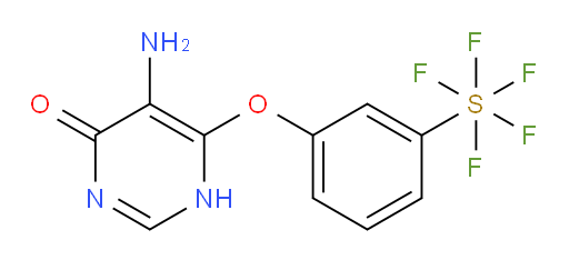 5-amino-6-(3-(pentafluoromercapto)phenoxy)pyrimidin-4(1H)-one
