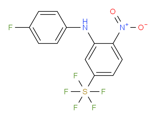 3-((4-fluorophenyl)amino)-4-nitro(pentafluoromercapto)benzene