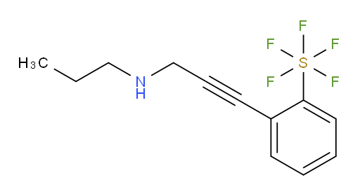 2-(3-(propylamino)prop-1-yn-1-yl)(pentafluoromercapto)benzene