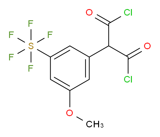 2-(3-(pentafluoromercapto)-5-methoxyphenyl)malonyl dichloride
