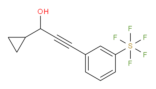 1-cyclopropyl-3-(3-(pentafluoromercapto)phenyl)prop-2-yn-1-ol