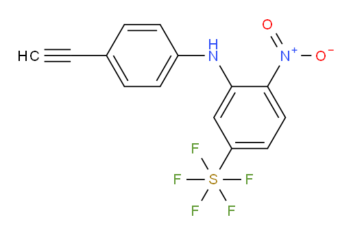 3-((4-ethynylphenyl)amino)-4-nitro(pentafluoromercapto)benzene