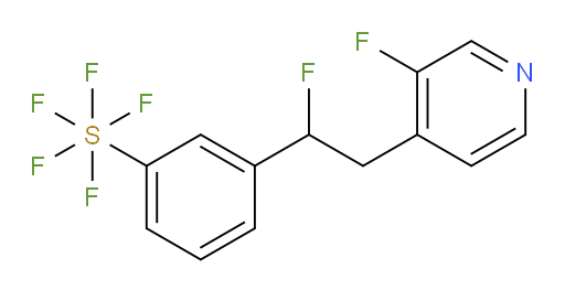 3-(1-fluoro-2-(3-fluoropyridin-4-yl)ethyl)(pentafluoromercapto)benzene