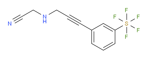 2-((3-(3-(pentafluoromercapto)phenyl)prop-2-yn-1-yl)amino)acetonitrile