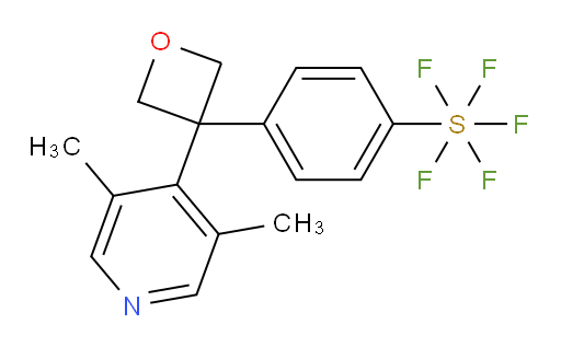 4-(3-(3,5-dimethylpyridin-4-yl)oxetan-3-yl)(pentafluoromercapto)benzene