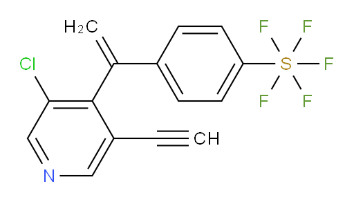 4-(1-(3-chloro-5-ethynylpyridin-4-yl)vinyl)(pentafluoromercapto)benzene