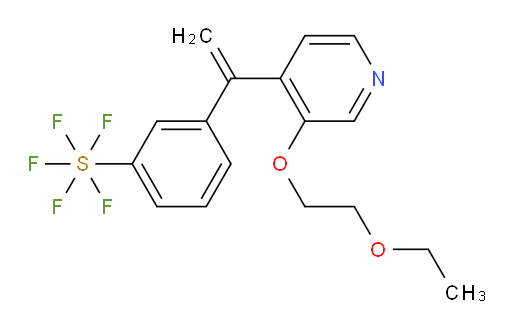 3-(1-(3-(2-ethoxyethoxy)pyridin-4-yl)vinyl)(pentafluoromercapto)benzene