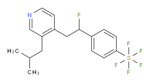 4-(1-fluoro-2-(3-isobutylpyridin-4-yl)ethyl)(pentafluoromercapto)benzene