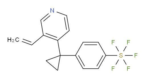 4-(1-(3-vinylpyridin-4-yl)cyclopropyl)(pentafluoromercapto)benzene