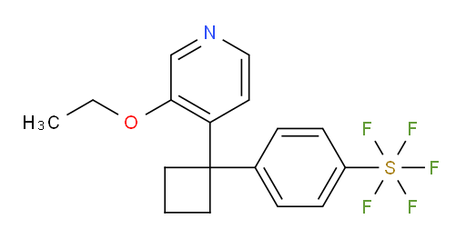 4-(1-(3-ethoxypyridin-4-yl)cyclobutyl)(pentafluoromercapto)benzene