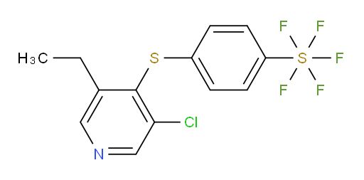 4-((3-chloro-5-ethylpyridin-4-yl)thio)(pentafluoromercapto)benzene