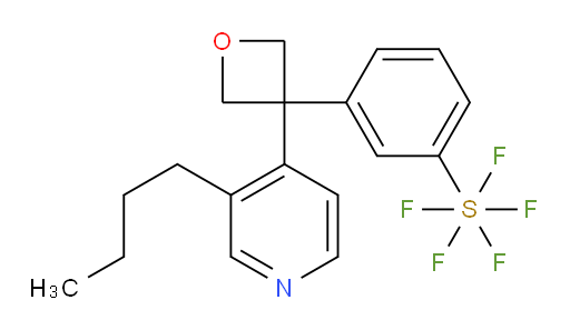 3-(3-(3-butylpyridin-4-yl)oxetan-3-yl)(pentafluoromercapto)benzene