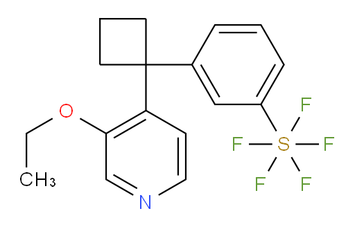 3-(1-(3-ethoxypyridin-4-yl)cyclobutyl)(pentafluoromercapto)benzene
