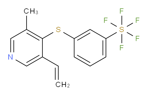 3-((3-methyl-5-vinylpyridin-4-yl)thio)(pentafluoromercapto)benzene