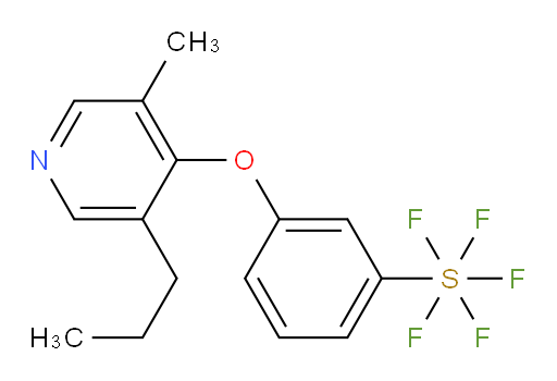 3-((3-methyl-5-propylpyridin-4-yl)oxy)(pentafluoromercapto)benzene