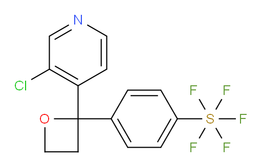 4-(2-(3-chloropyridin-4-yl)oxetan-2-yl)(pentafluoromercapto)benzene