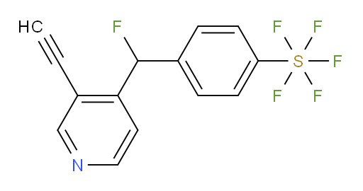4-((3-ethynylpyridin-4-yl)fluoromethyl)(pentafluoromercapto)benzene