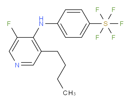 4-((3-butyl-5-fluoropyridin-4-yl)amino)(pentafluoromercapto)benzene