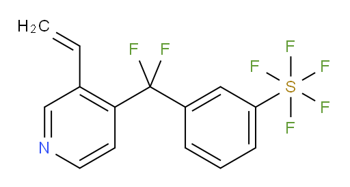 3-(difluoro(3-vinylpyridin-4-yl)methyl)(pentafluoromercapto)benzene