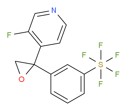 3-(2-(3-fluoropyridin-4-yl)oxiran-2-yl)(pentafluoromercapto)benzene
