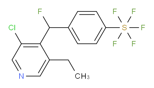 4-((3-chloro-5-ethylpyridin-4-yl)fluoromethyl)(pentafluoromercapto)benzene