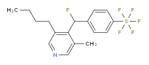 4-((3-butyl-5-methylpyridin-4-yl)fluoromethyl)(pentafluoromercapto)benzene