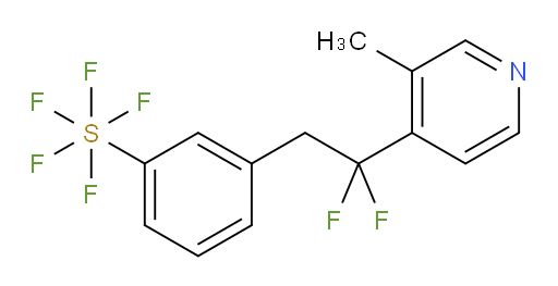3-(2,2-difluoro-2-(3-methylpyridin-4-yl)ethyl)(pentafluoromercapto)benzene