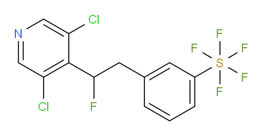 3-(2-(3,5-dichloropyridin-4-yl)-2-fluoroethyl)(pentafluoromercapto)benzene