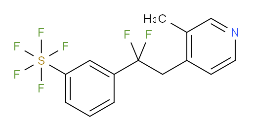 3-(1,1-difluoro-2-(3-methylpyridin-4-yl)ethyl)(pentafluoromercapto)benzene
