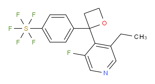 4-(2-(3-ethyl-5-fluoropyridin-4-yl)oxetan-2-yl)(pentafluoromercapto)benzene