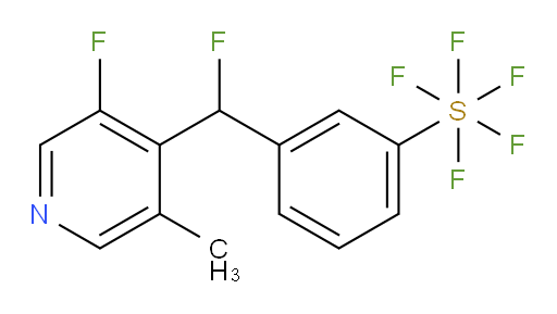 3-(fluoro(3-fluoro-5-methylpyridin-4-yl)methyl)(pentafluoromercapto)benzene