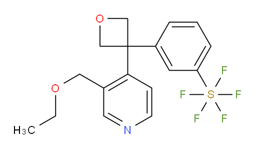 3-(3-(3-(ethoxymethyl)pyridin-4-yl)oxetan-3-yl)(pentafluoromercapto)benzene