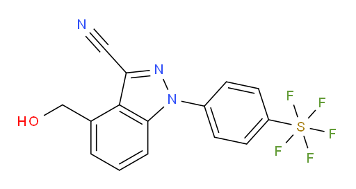 4-(hydroxymethyl)-1-(4-(pentafluoromercapto)phenyl)-1H-indazole-3-carbonitrile