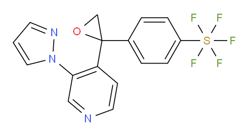 4-(2-(3-(1H-pyrazol-1-yl)pyridin-4-yl)oxiran-2-yl)(pentafluoromercapto)benzene