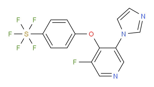 4-((3-fluoro-5-(1H-imidazol-1-yl)pyridin-4-yl)oxy)(pentafluoromercapto)benzene