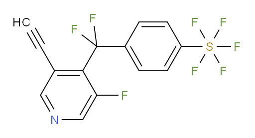 4-((3-ethynyl-5-fluoropyridin-4-yl)difluoromethyl)(pentafluoromercapto)benzene