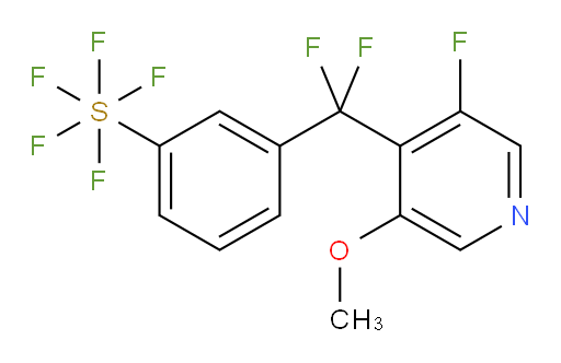 3-(difluoro(3-fluoro-5-methoxypyridin-4-yl)methyl)(pentafluoromercapto)benzene