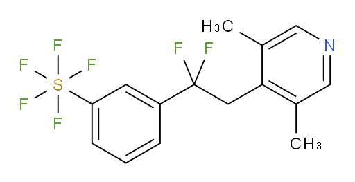 3-(2-(3,5-dimethylpyridin-4-yl)-1,1-difluoroethyl)(pentafluoromercapto)benzene