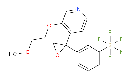 3-(2-(3-(2-methoxyethoxy)pyridin-4-yl)oxiran-2-yl)(pentafluoromercapto)benzene