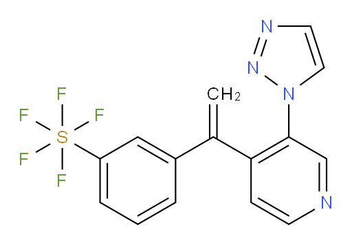 3-(1-(3-(1H-1,2,3-triazol-1-yl)pyridin-4-yl)vinyl)(pentafluoromercapto)benzene