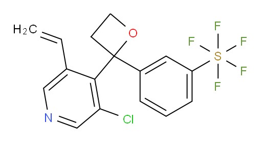 3-(2-(3-chloro-5-vinylpyridin-4-yl)oxetan-2-yl)(pentafluoromercapto)benzene