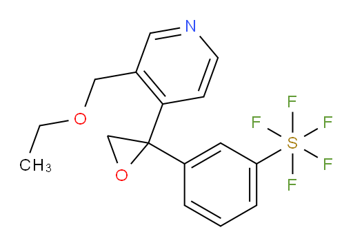 3-(2-(3-(ethoxymethyl)pyridin-4-yl)oxiran-2-yl)(pentafluoromercapto)benzene