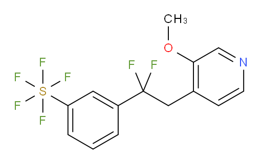 3-(1,1-difluoro-2-(3-methoxypyridin-4-yl)ethyl)(pentafluoromercapto)benzene