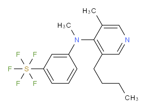 3-((3-butyl-5-methylpyridin-4-yl)(methyl)amino)(pentafluoromercapto)benzene