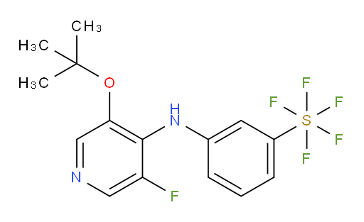 3-((3-(tert-butoxy)-5-fluoropyridin-4-yl)amino)(pentafluoromercapto)benzene