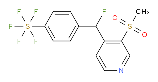4-(fluoro(3-(methylsulfonyl)pyridin-4-yl)methyl)(pentafluoromercapto)benzene