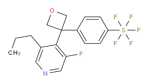 4-(3-(3-fluoro-5-propylpyridin-4-yl)oxetan-3-yl)(pentafluoromercapto)benzene