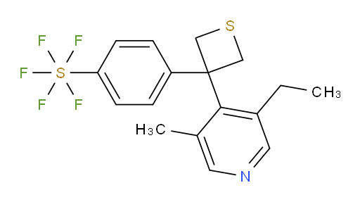 4-(3-(3-ethyl-5-methylpyridin-4-yl)thietan-3-yl)(pentafluoromercapto)benzene