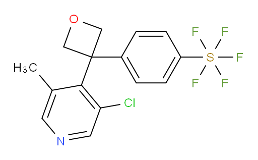 4-(3-(3-chloro-5-methylpyridin-4-yl)oxetan-3-yl)(pentafluoromercapto)benzene